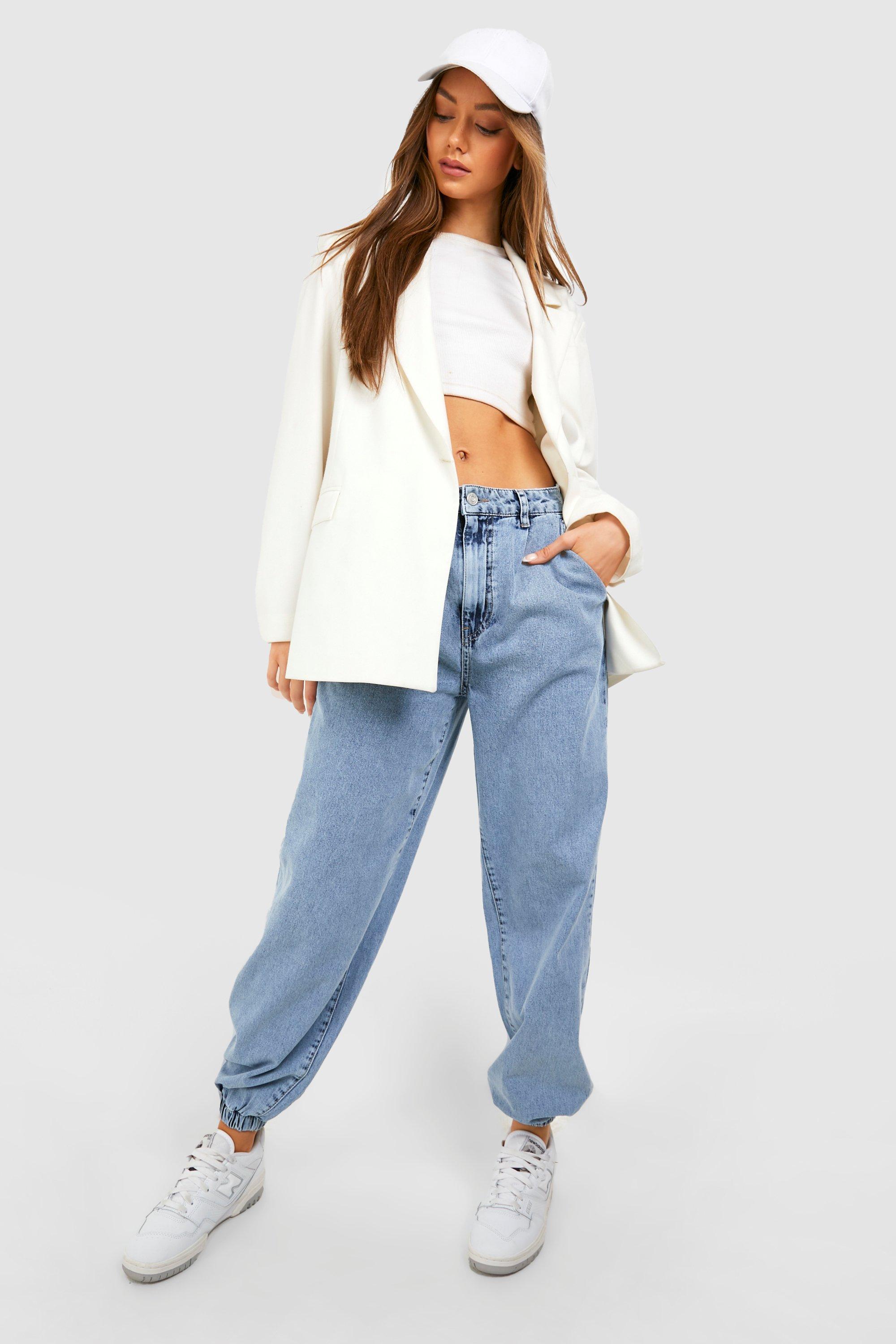 Womens cuffed jogger jeans sales